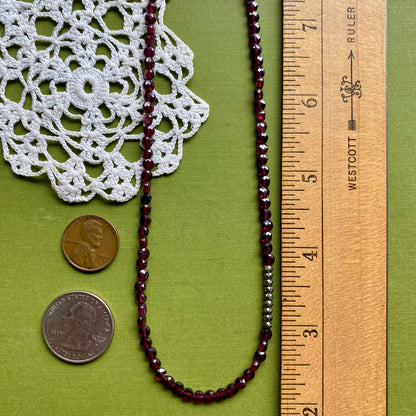 Garnet & Pyrite Beaded Necklace