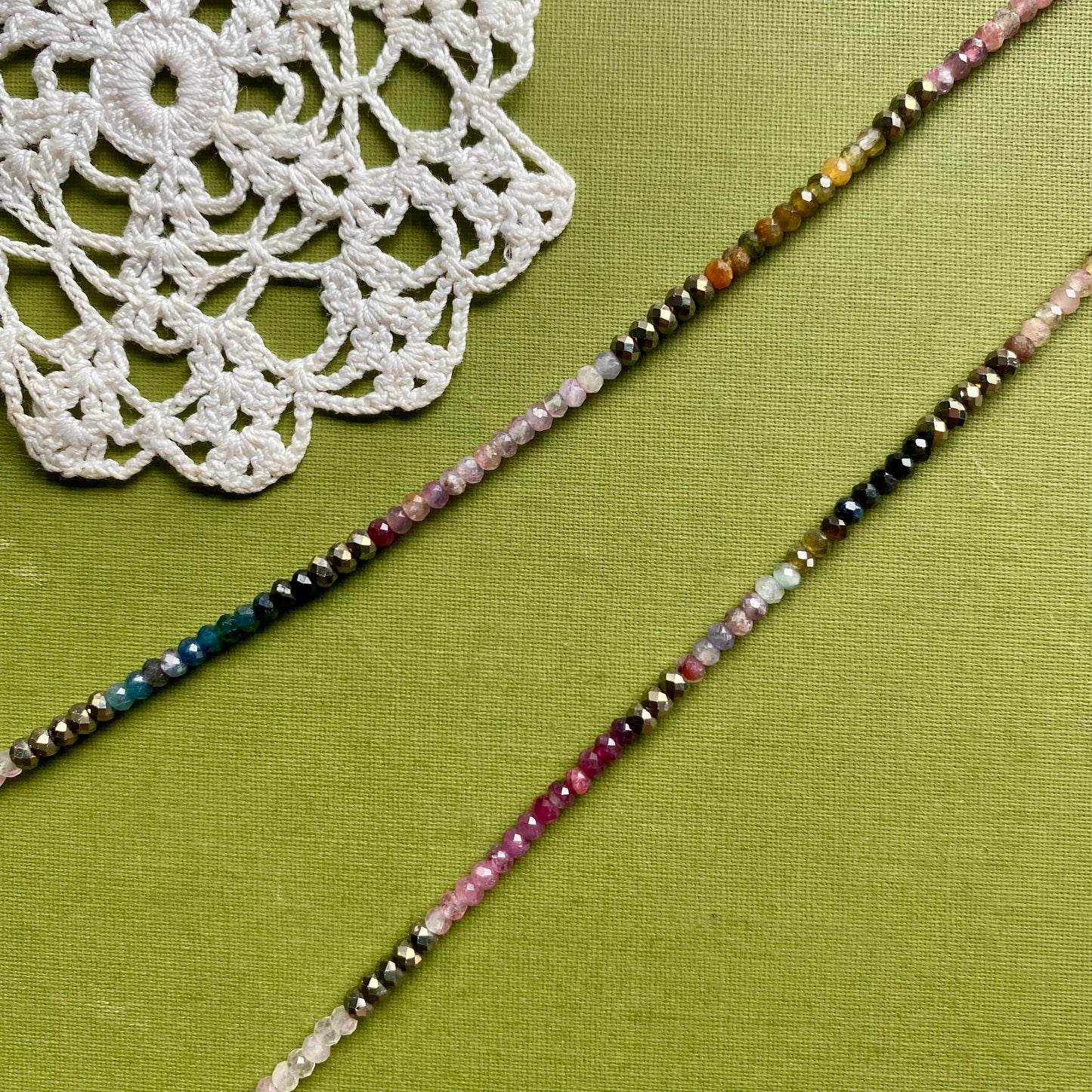 Tourmaline & Pyrite Beaded Necklace