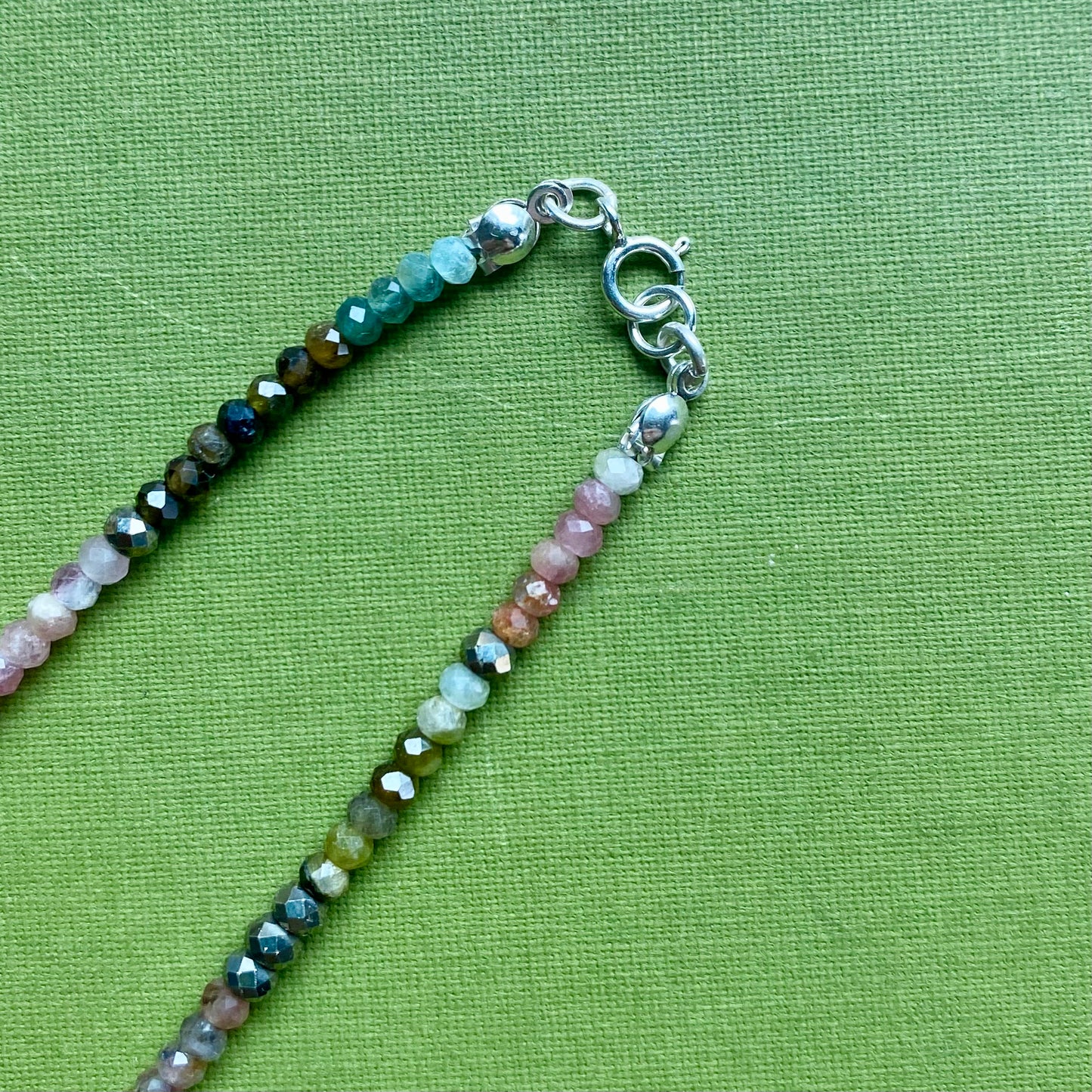 Tourmaline & Pyrite Beaded Necklace