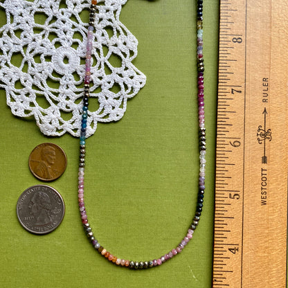 Tourmaline & Pyrite Beaded Necklace