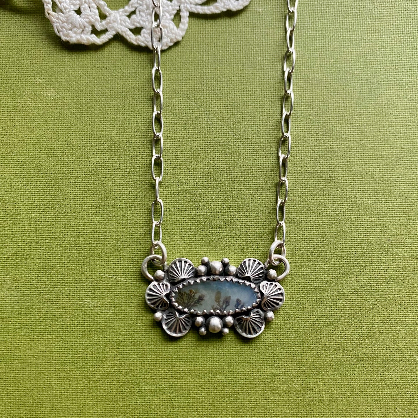 Brown Dendritic Agate Necklace