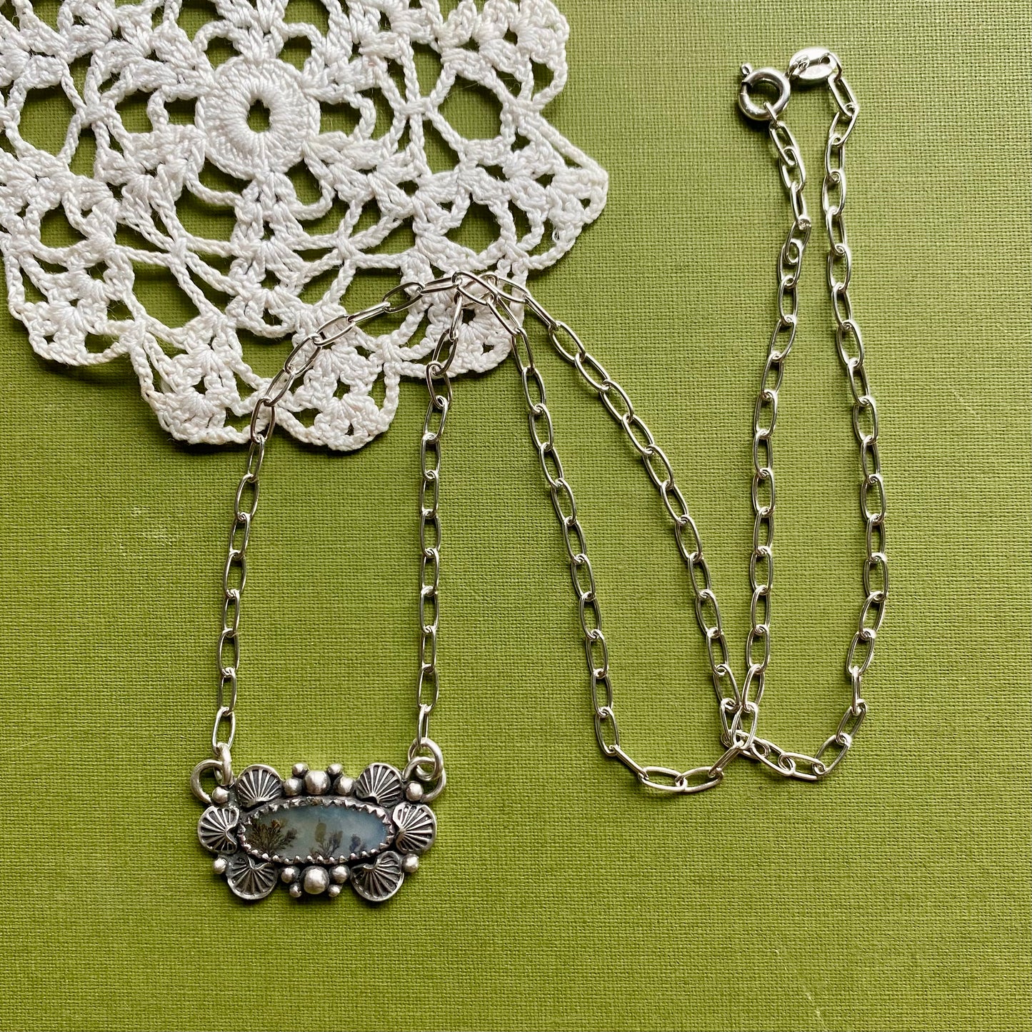 Brown Dendritic Agate Necklace