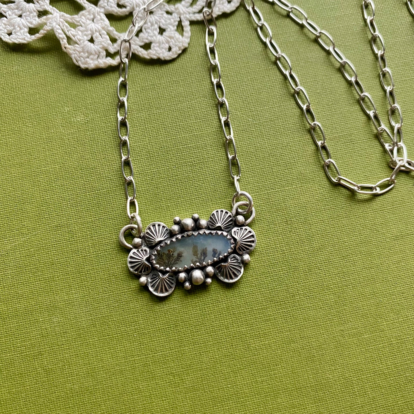 Brown Dendritic Agate Necklace