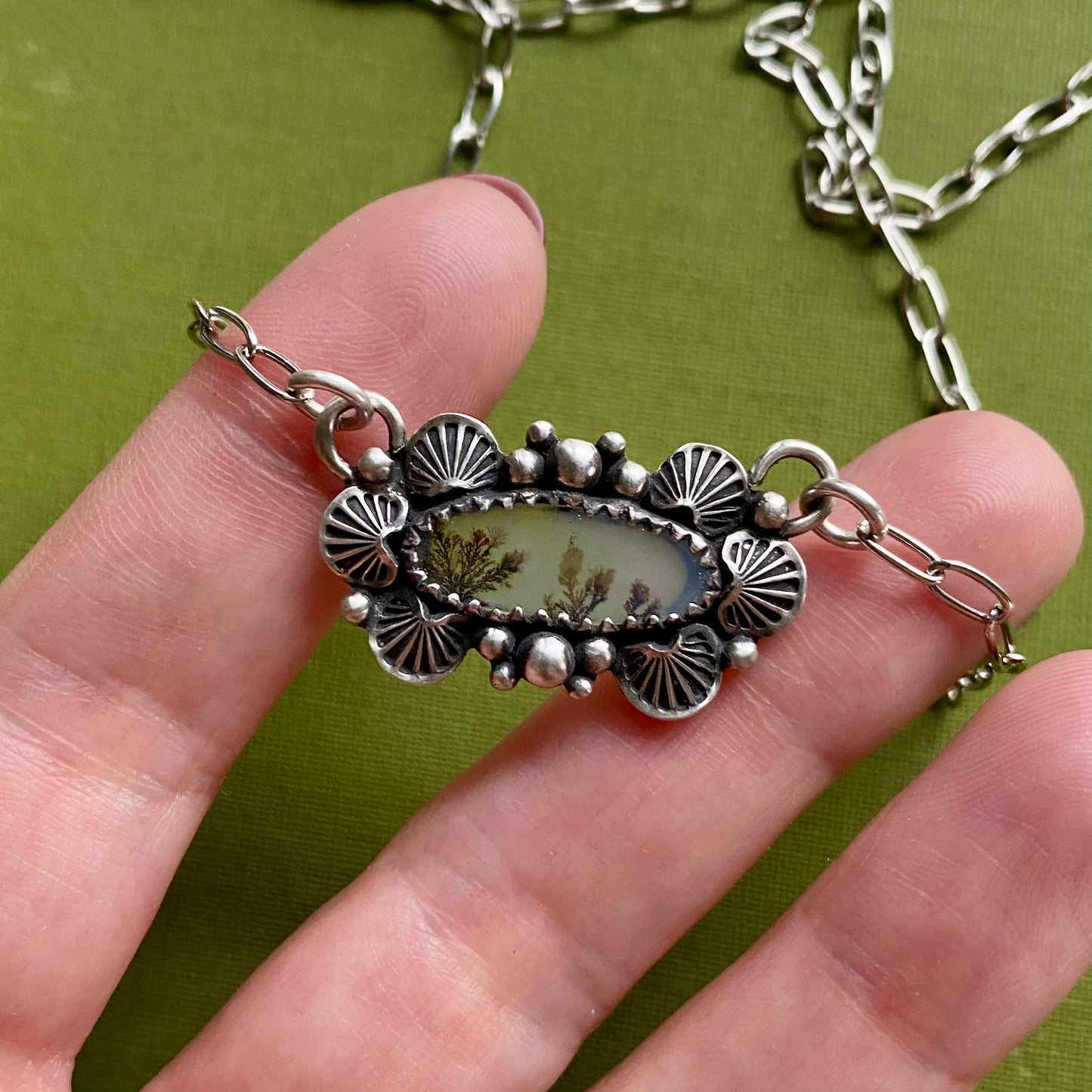 Brown Dendritic Agate Necklace