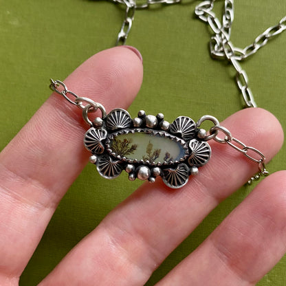 Brown Dendritic Agate Necklace