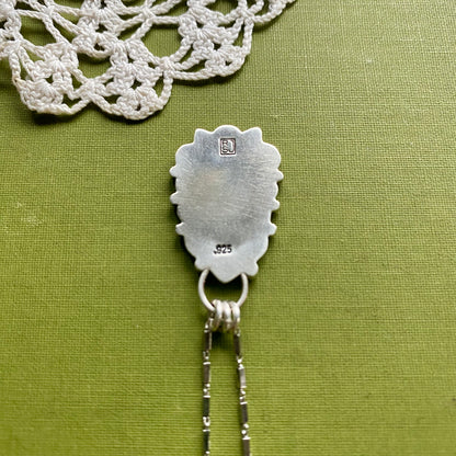 Orange Dendritic Agate Pendant