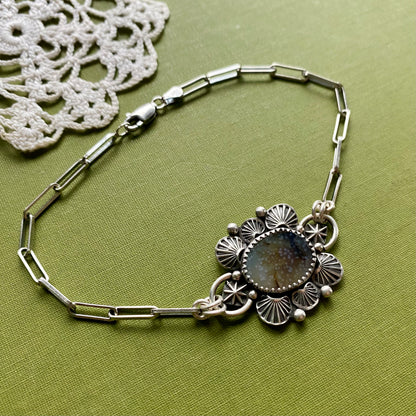 Brown Dendritic Agate Bracelet