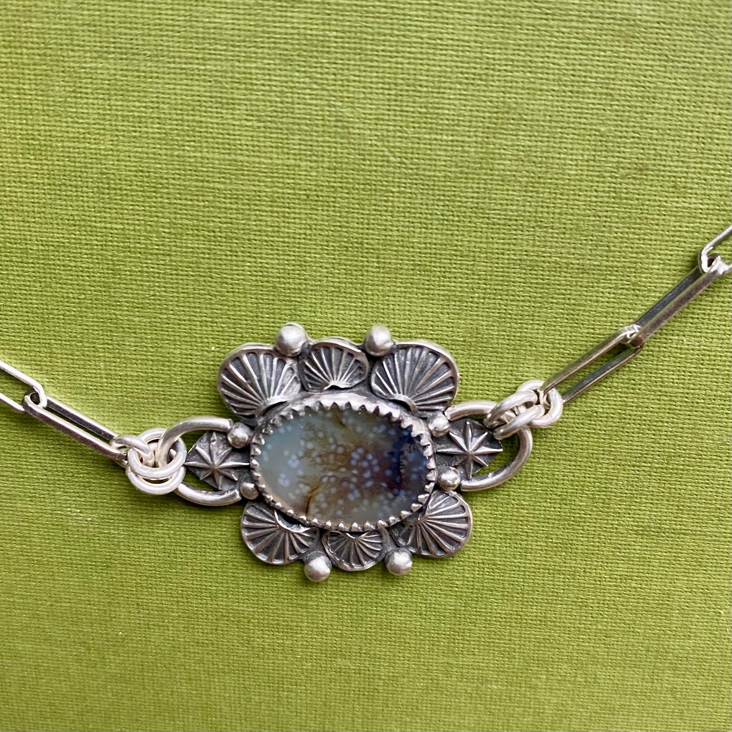 Brown Dendritic Agate Bracelet