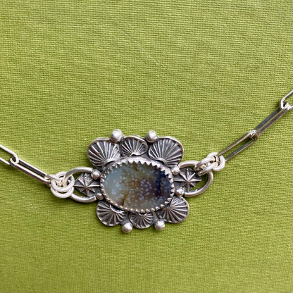 Brown Dendritic Agate Bracelet