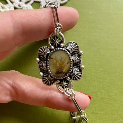 Brown Dendritic Agate Bracelet