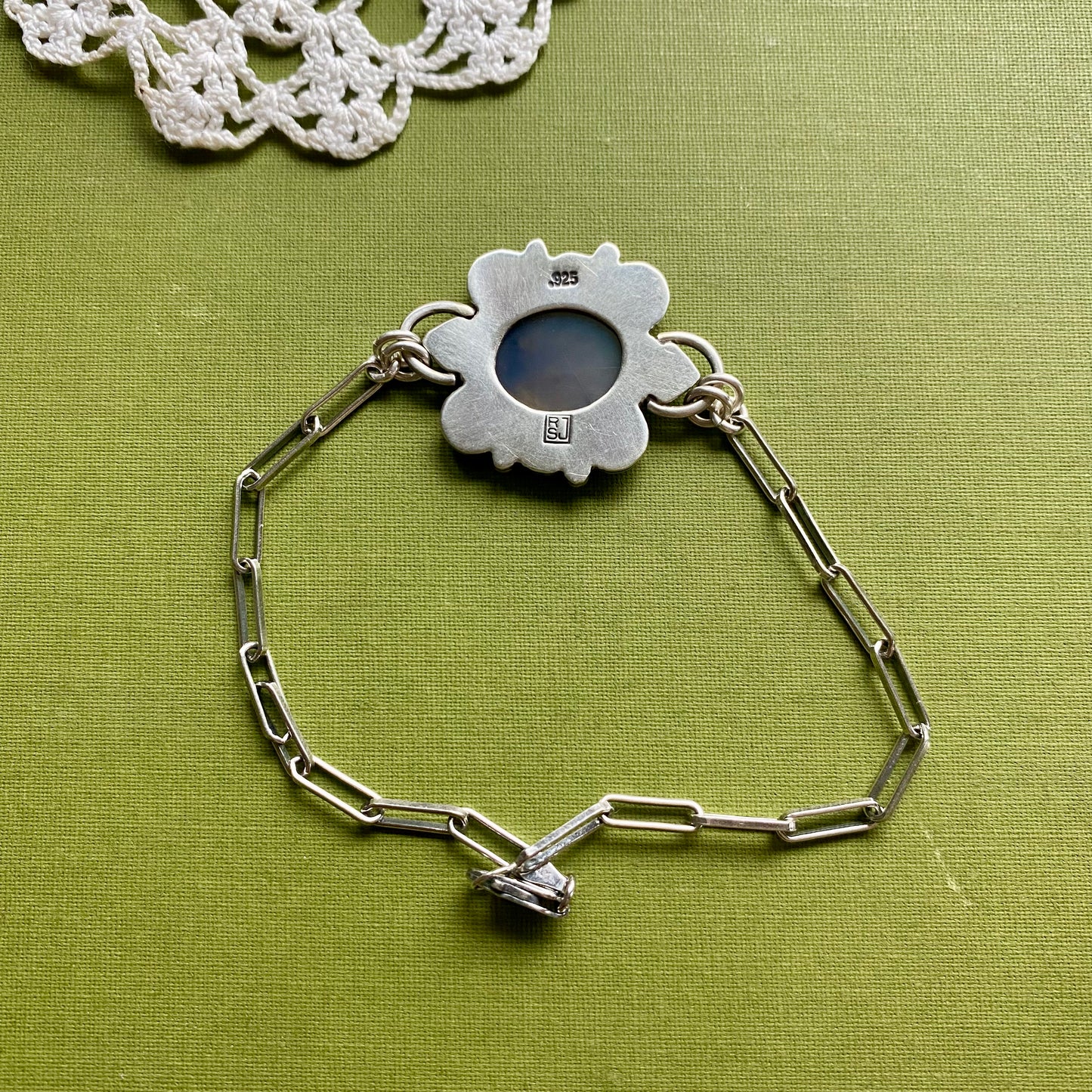 Brown Dendritic Agate Bracelet