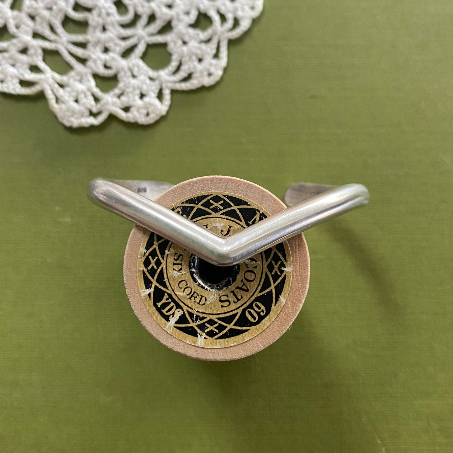 Sterling Silver V Shaped Cuff Bracelet