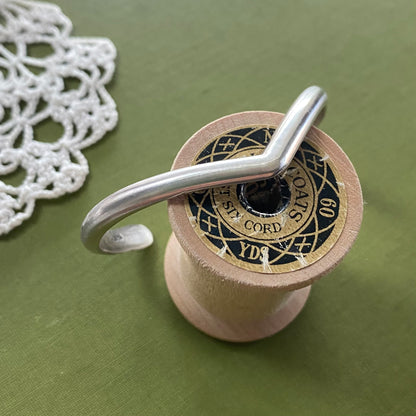 Sterling Silver V Shaped Cuff Bracelet