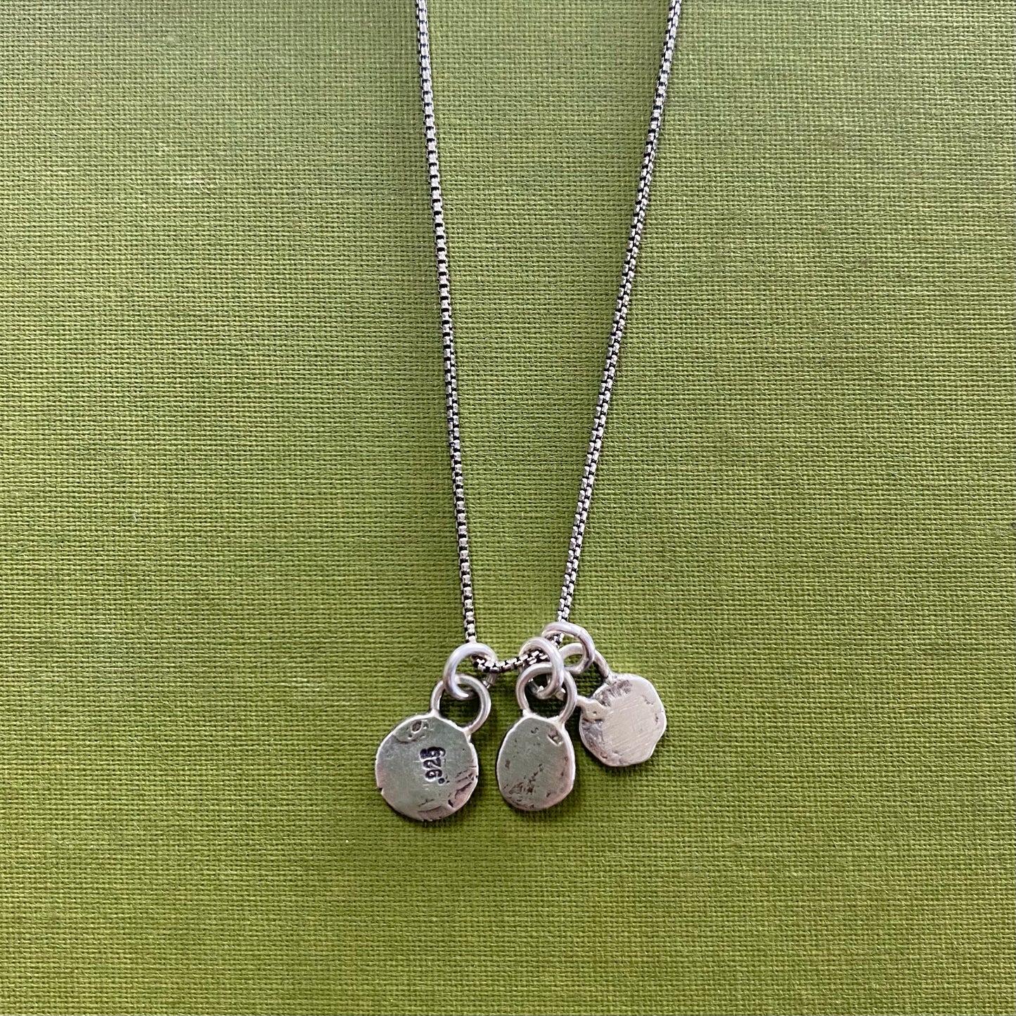 3 Star Sterling Silver Charm Necklace