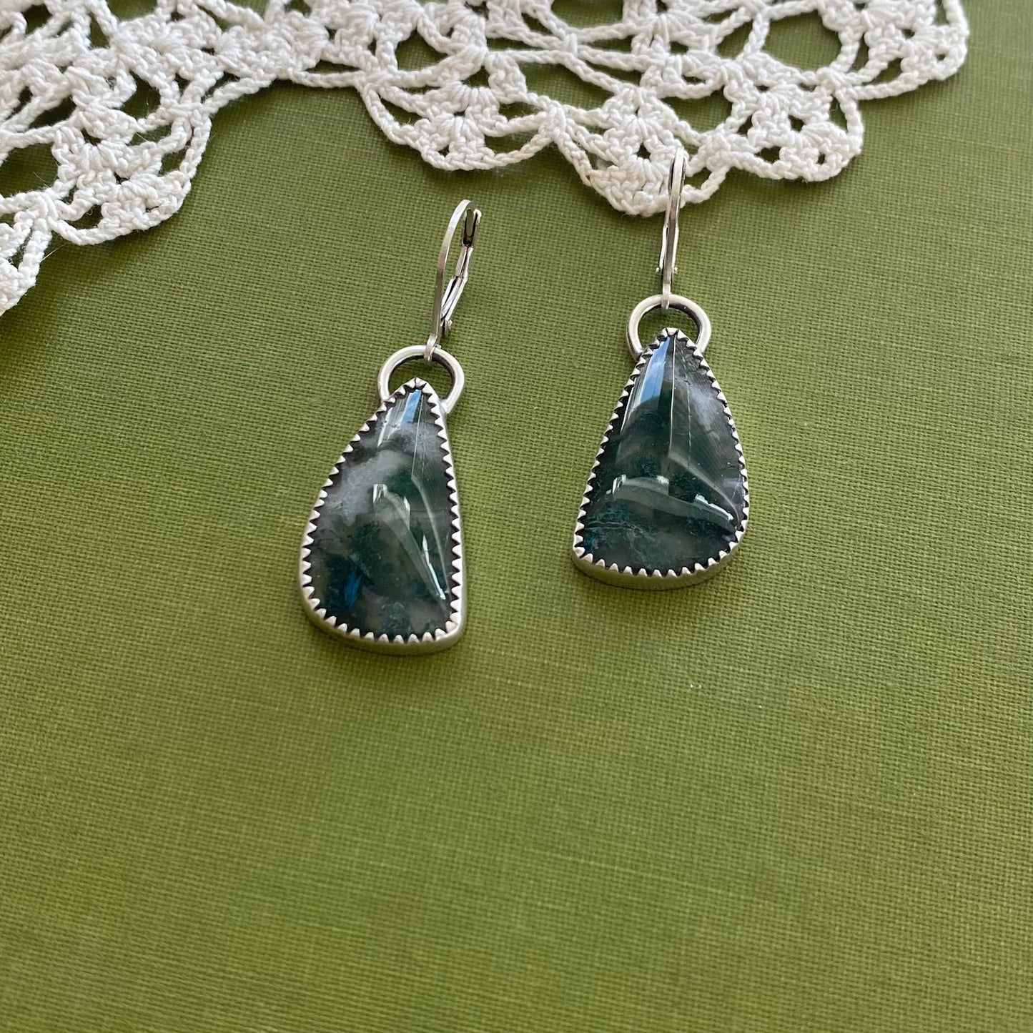 Moss Agate Earrings