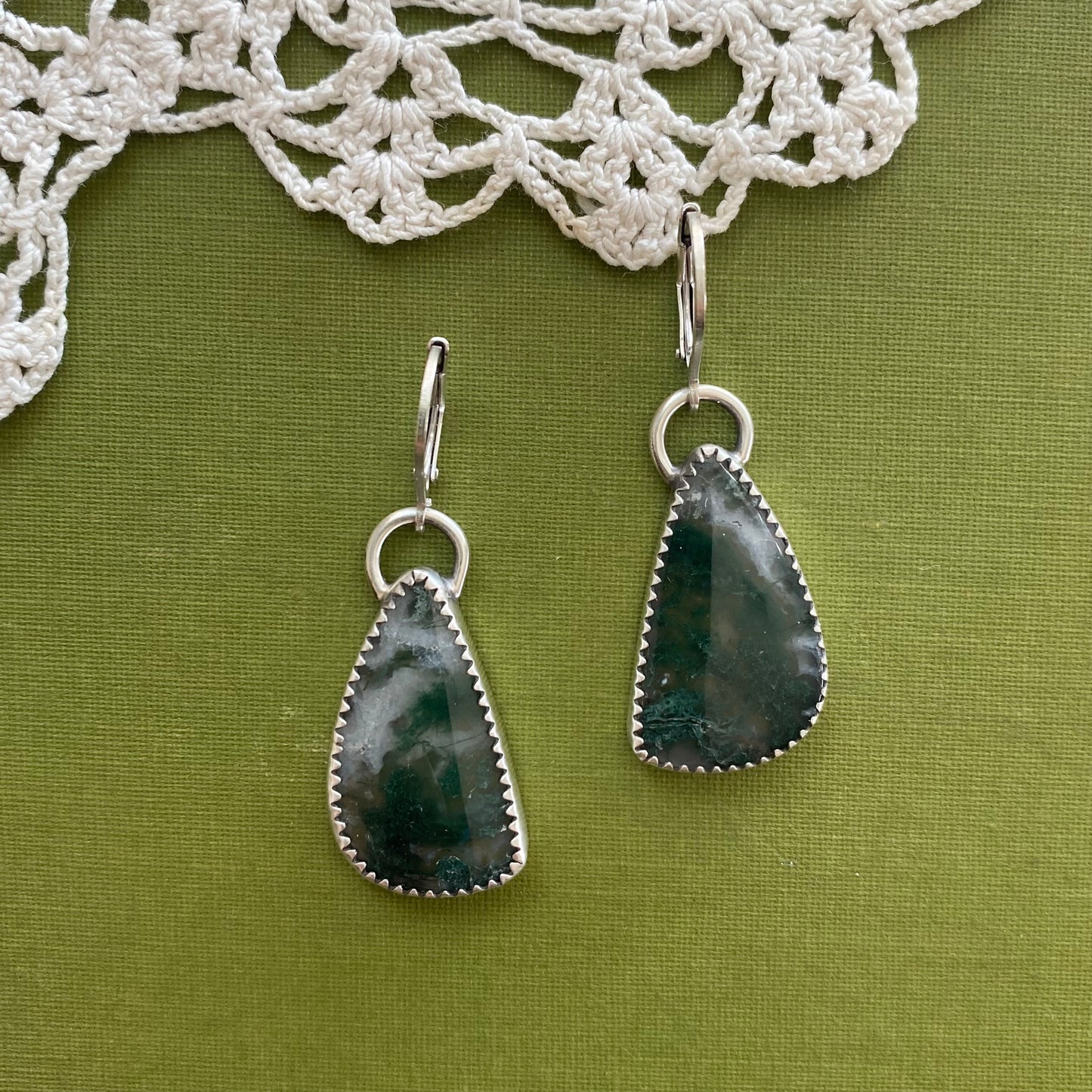 Moss Agate Earrings