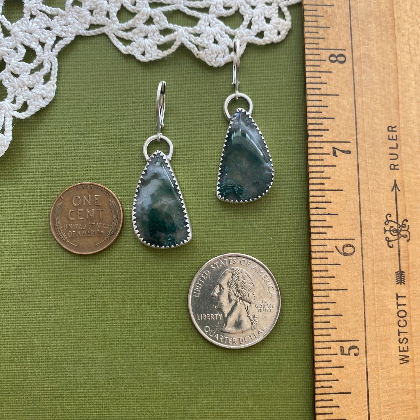 Moss Agate Earrings