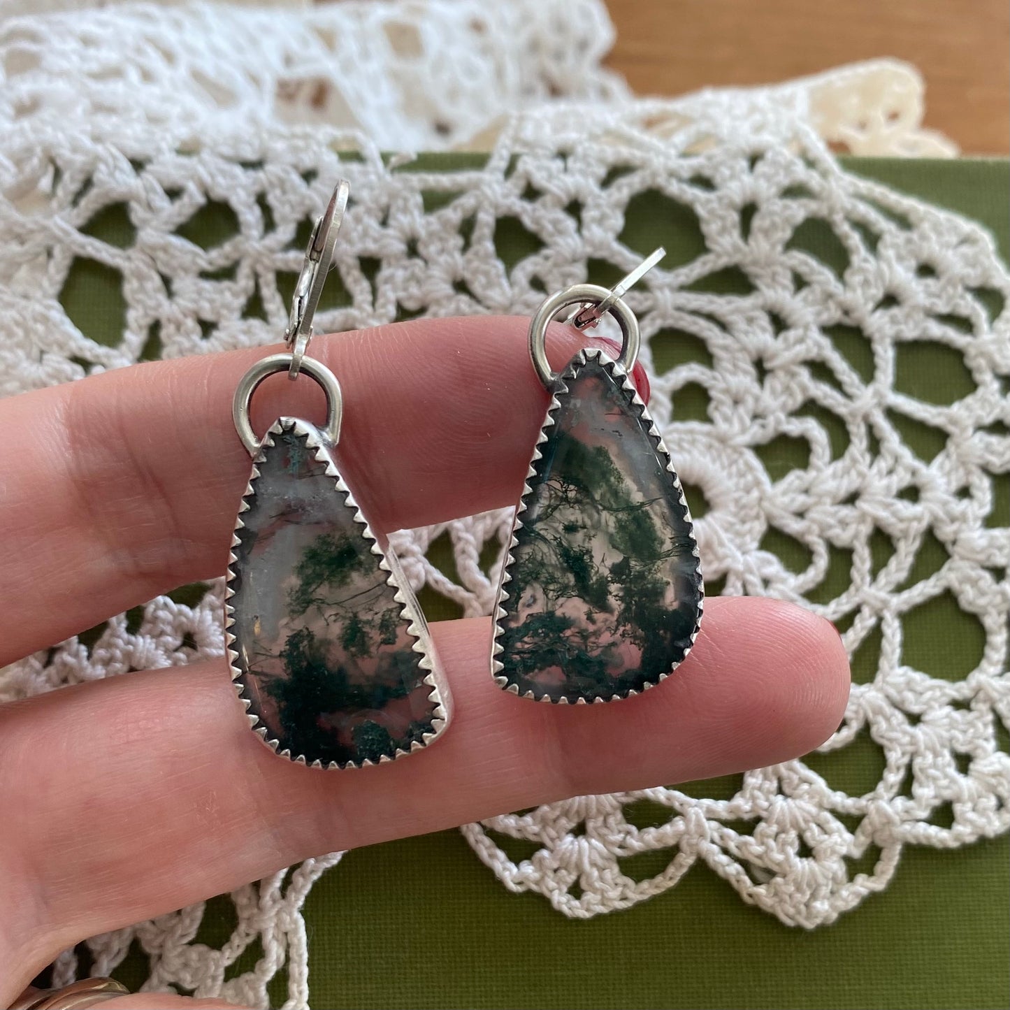 Moss Agate Earrings