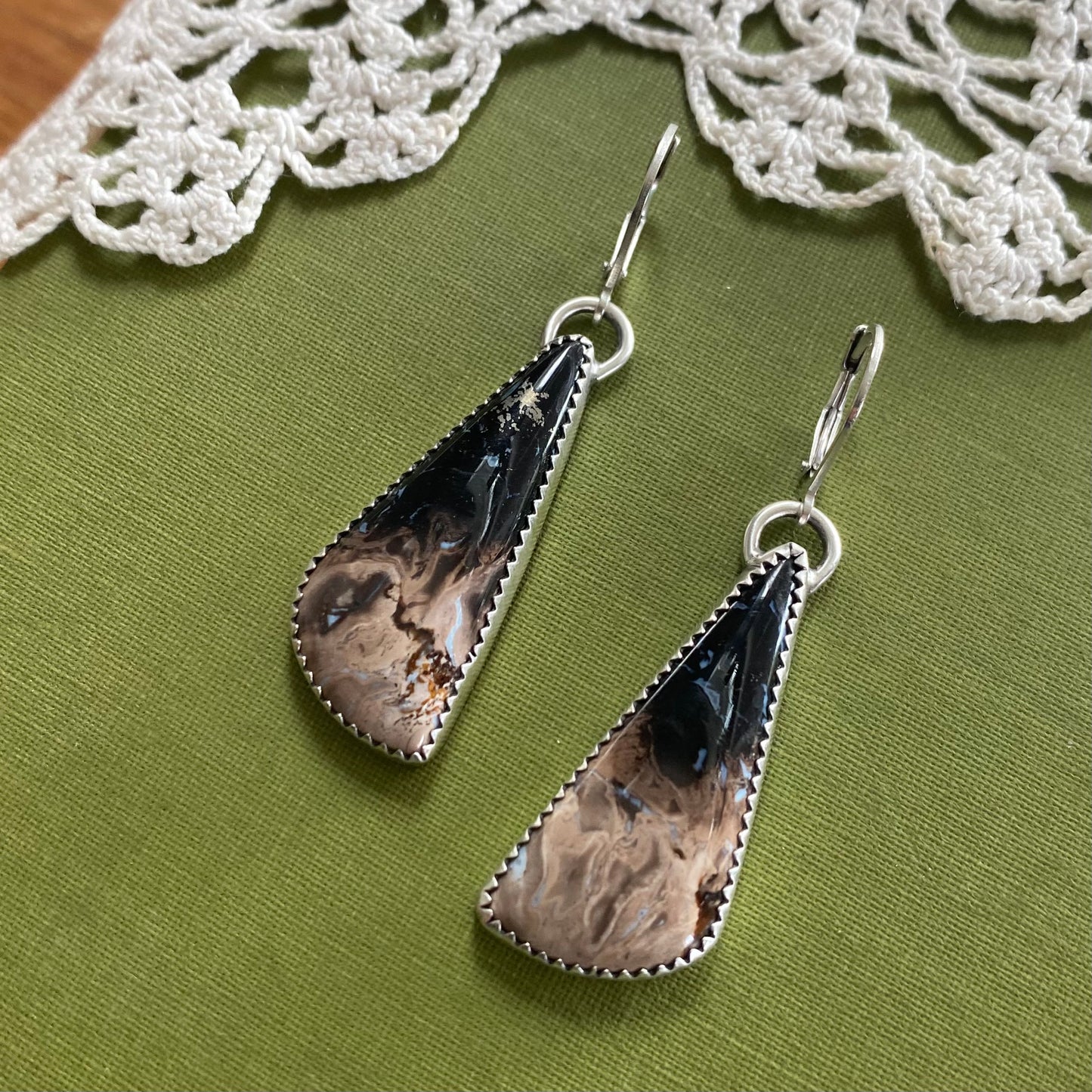 Petrified Palm Wood Earrings
