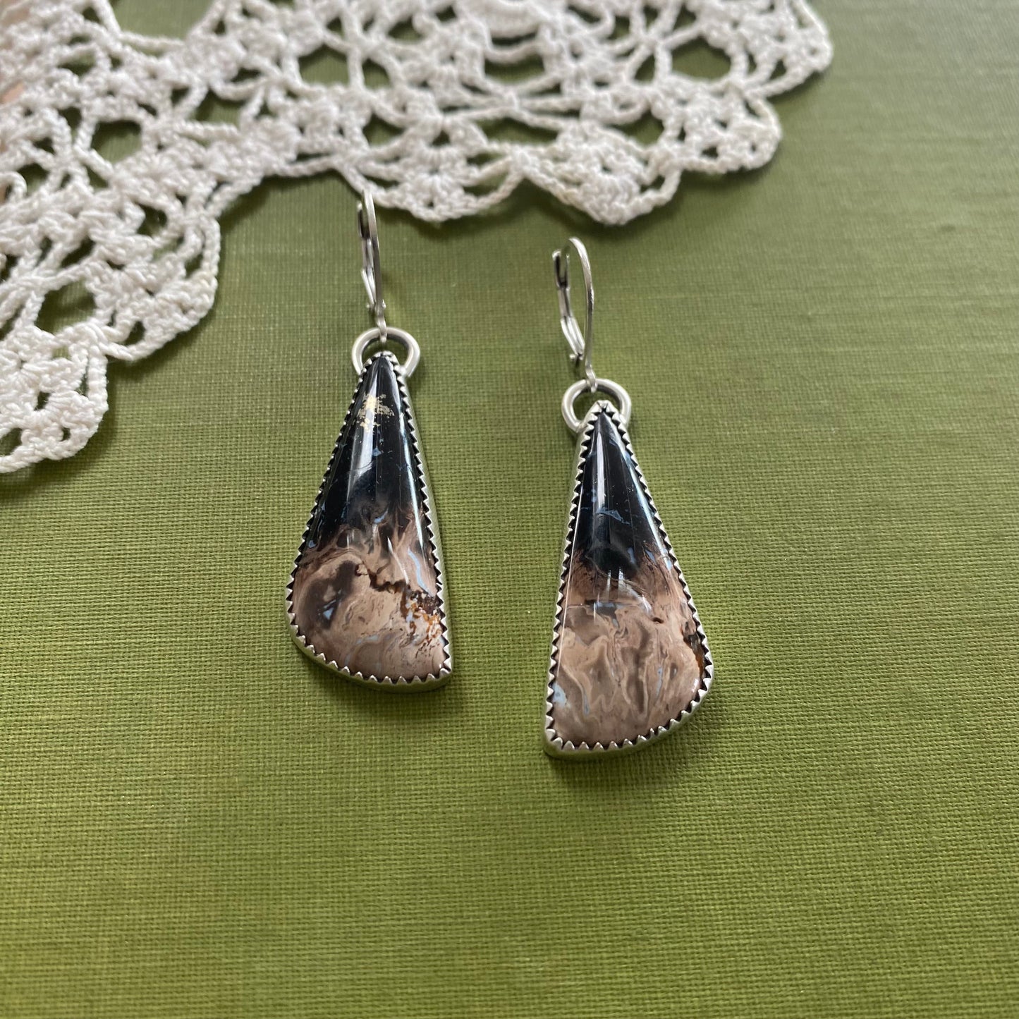 Petrified Palm Wood Earrings