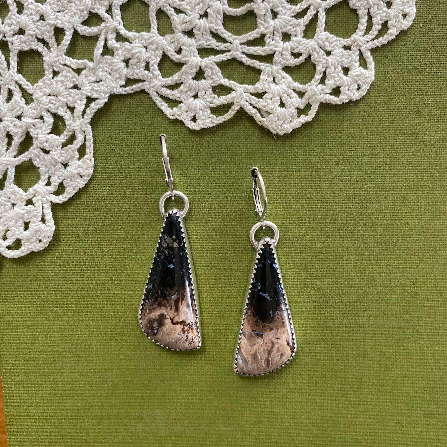 Petrified Palm Wood Earrings
