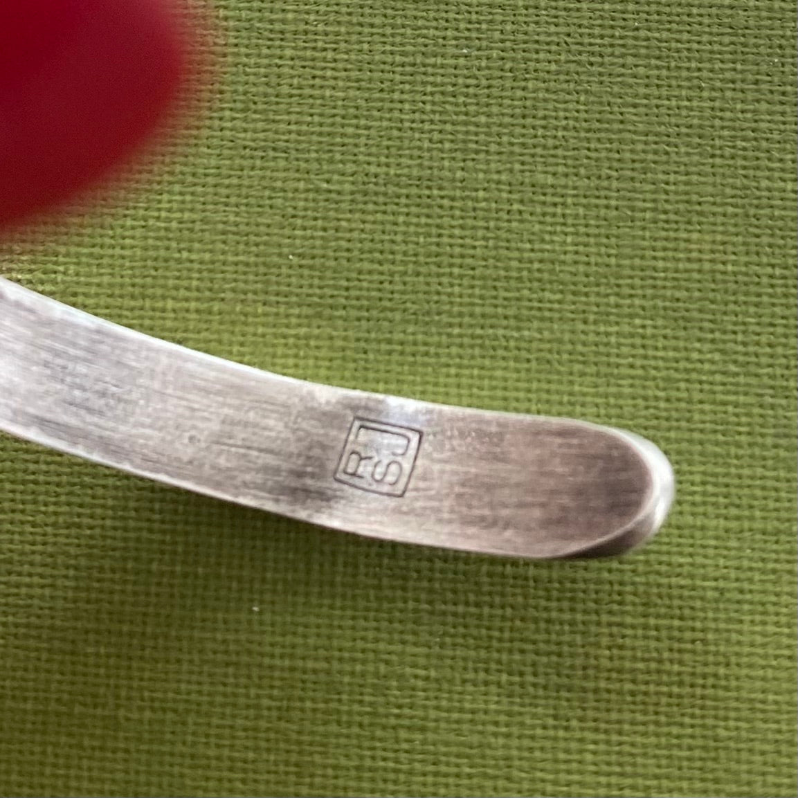 Orange Dendritic Agate Cuff Bracelet