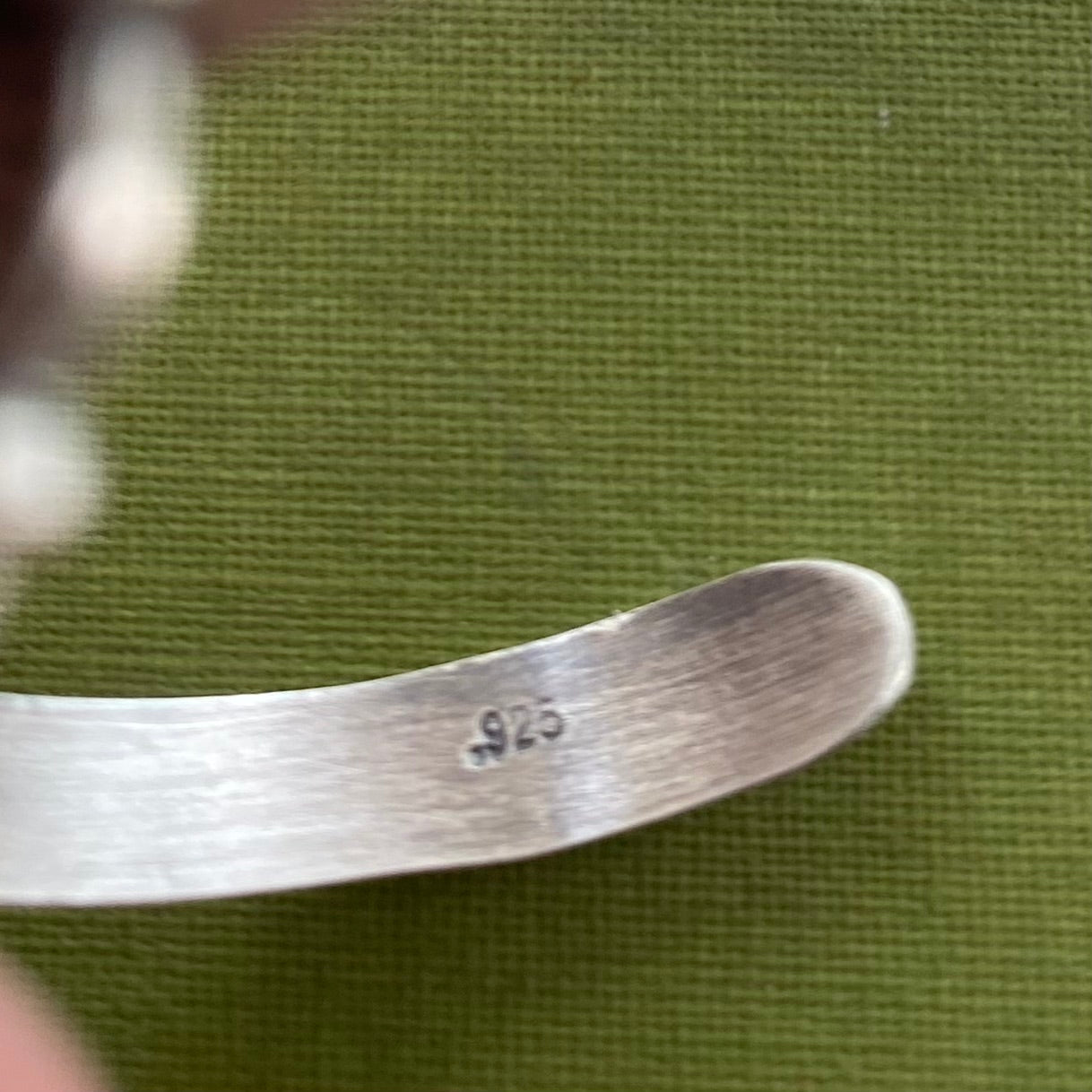 Orange Dendritic Agate Cuff Bracelet