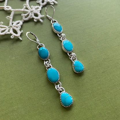 Sonoran Gem Turquoise 3 Drop Earrings