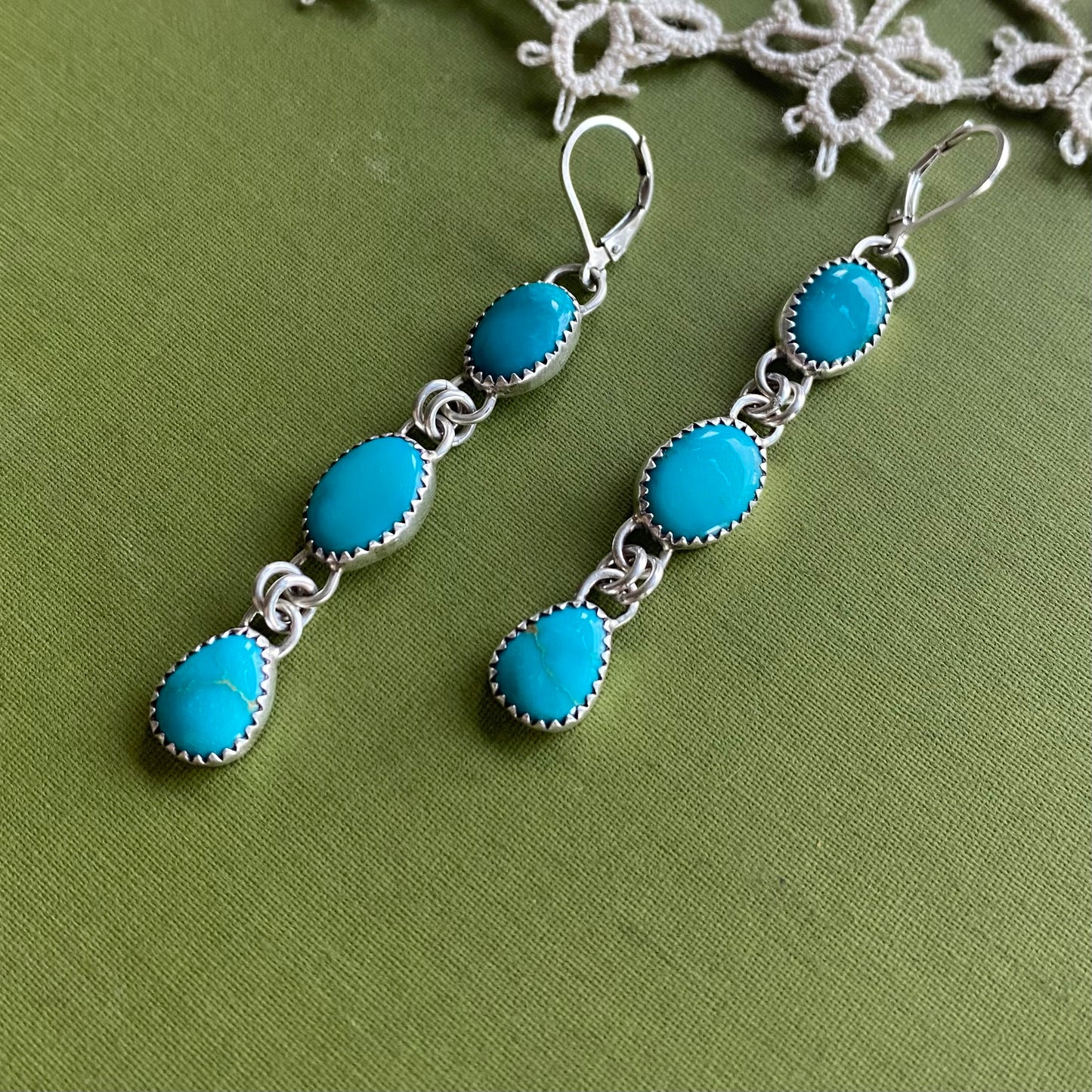 Sonoran Gem Turquoise 3 Drop Earrings