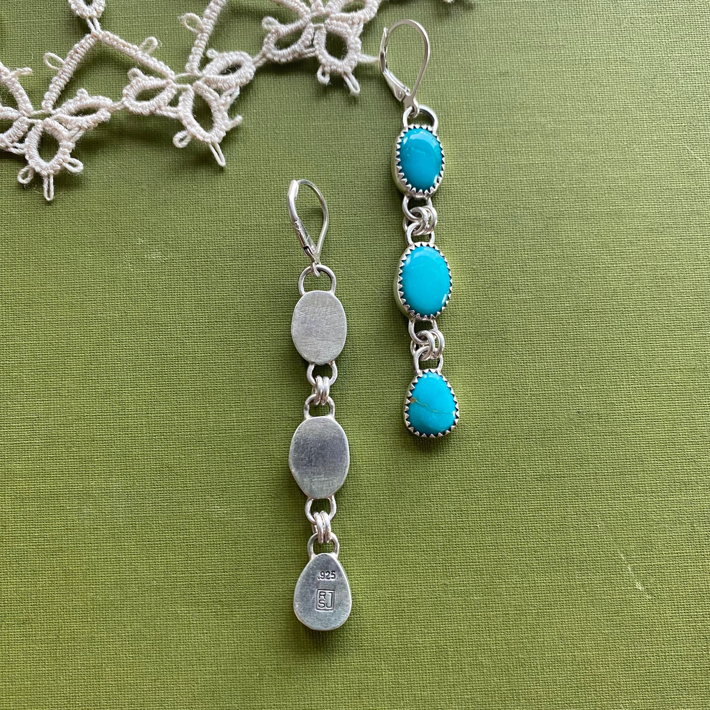 Sonoran Gem Turquoise 3 Drop Earrings
