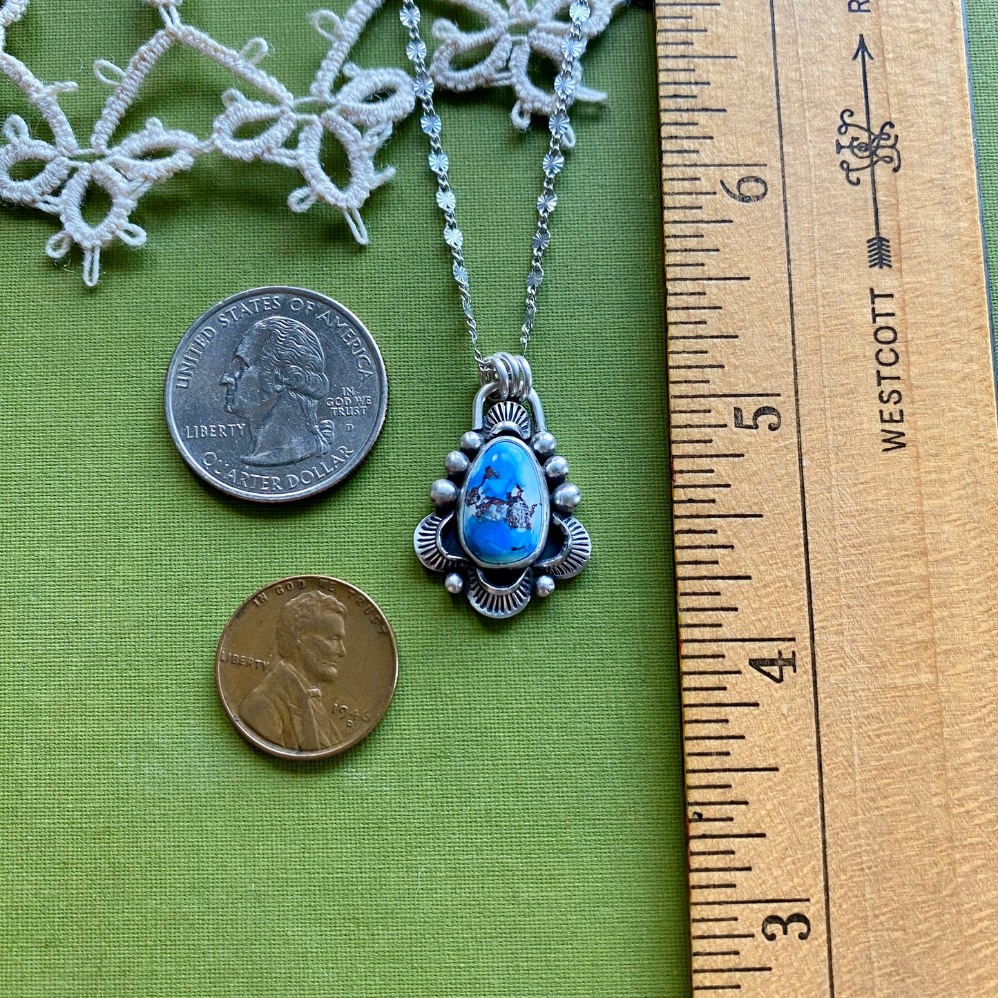 Golden Hills Turquoise Pendant