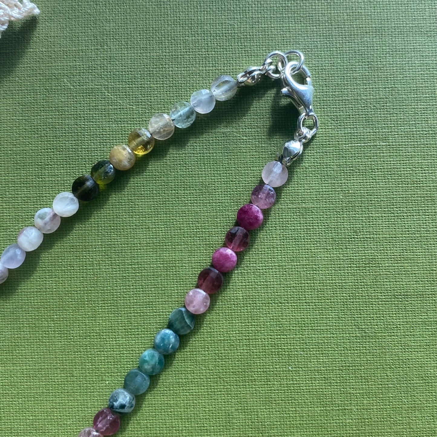 Tourmaline & Garnet Beaded Necklace