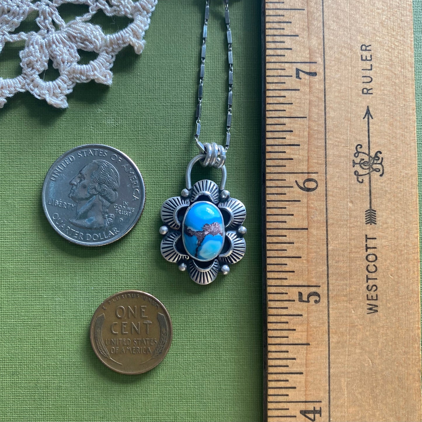 Golden Hills Turquoise Pendant