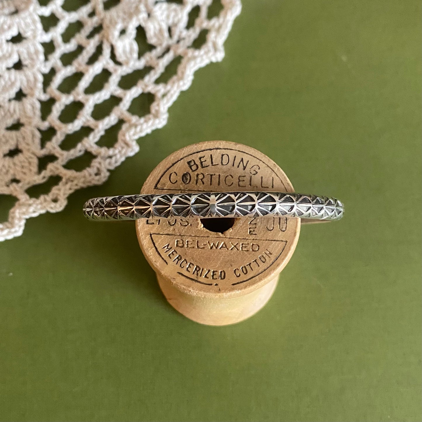 Medium/Large Indra Hand Stamped Cuff Bracelet