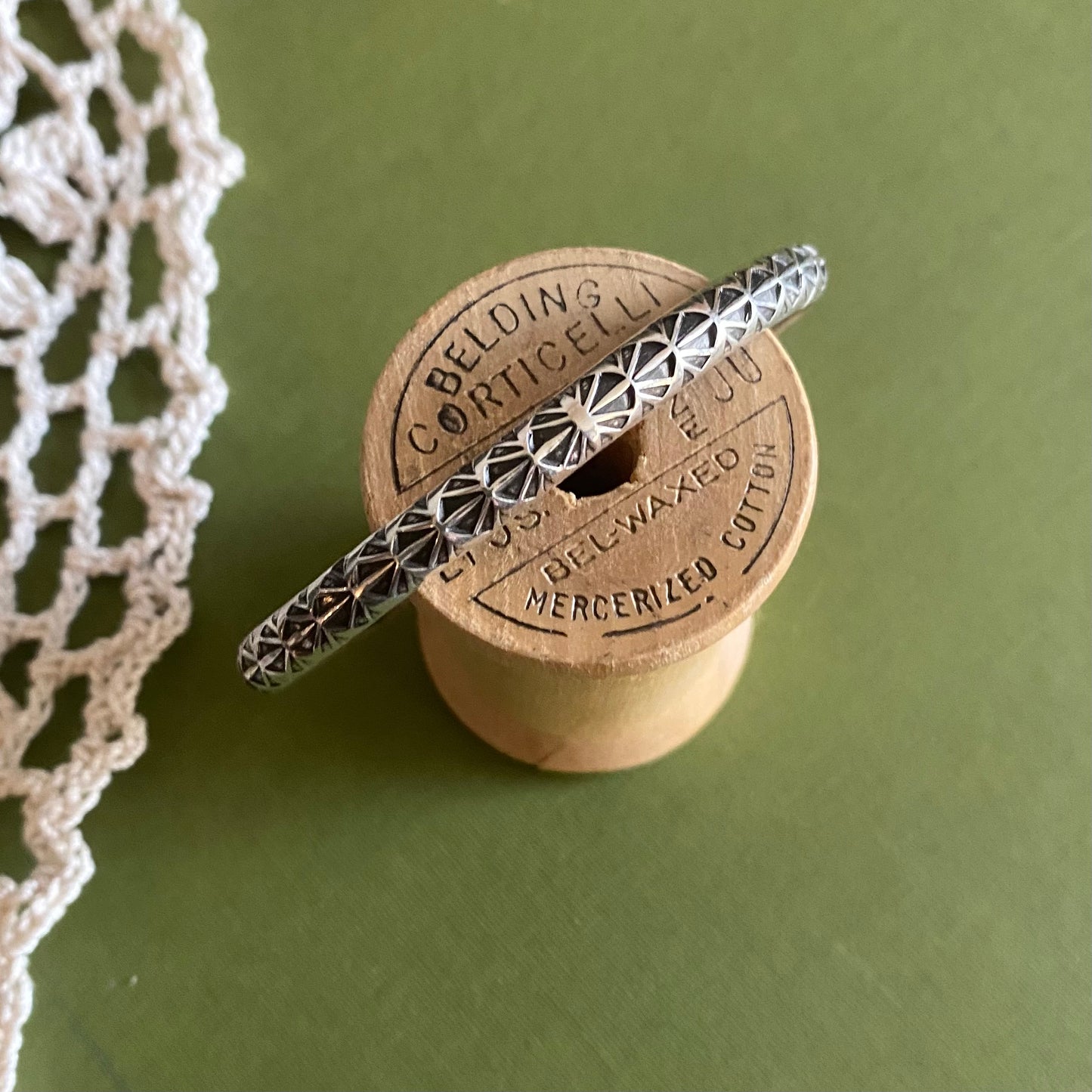 XSmall/Small Indra Hand Stamped Cuff Bracelet