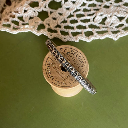 Medium/Large Indra Hand Stamped Cuff Bracelet