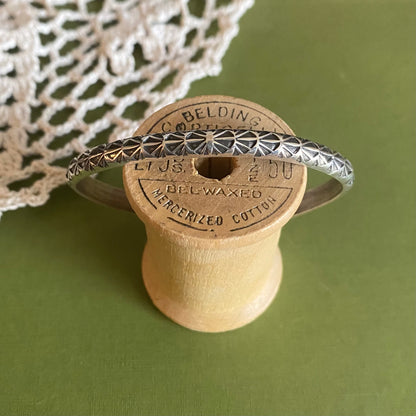 Medium/Large Indra Hand Stamped Cuff Bracelet