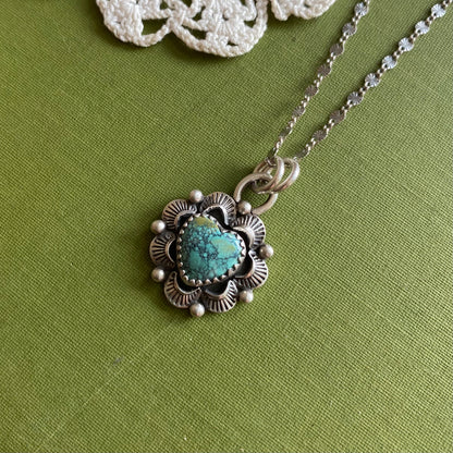 Hubei Cloud Mountain Turquoise Heart Pendant