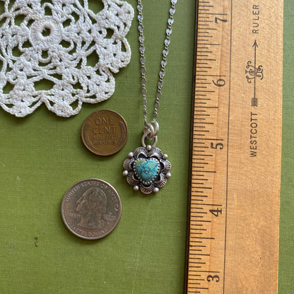 Hubei Cloud Mountain Turquoise Heart Pendant