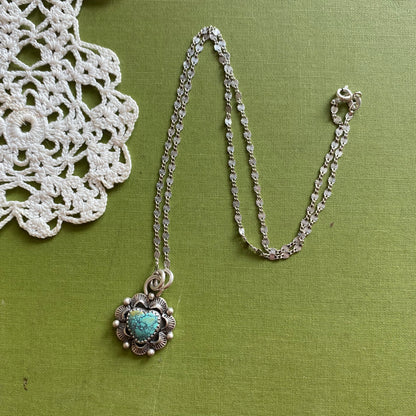 Hubei Cloud Mountain Turquoise Heart Pendant