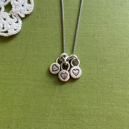 Teeny Tiny 3 Heart Necklace