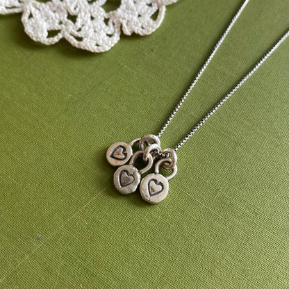 Teeny Tiny 3 Heart Necklace