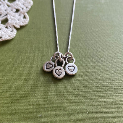 Teeny Tiny 3 Heart Necklace