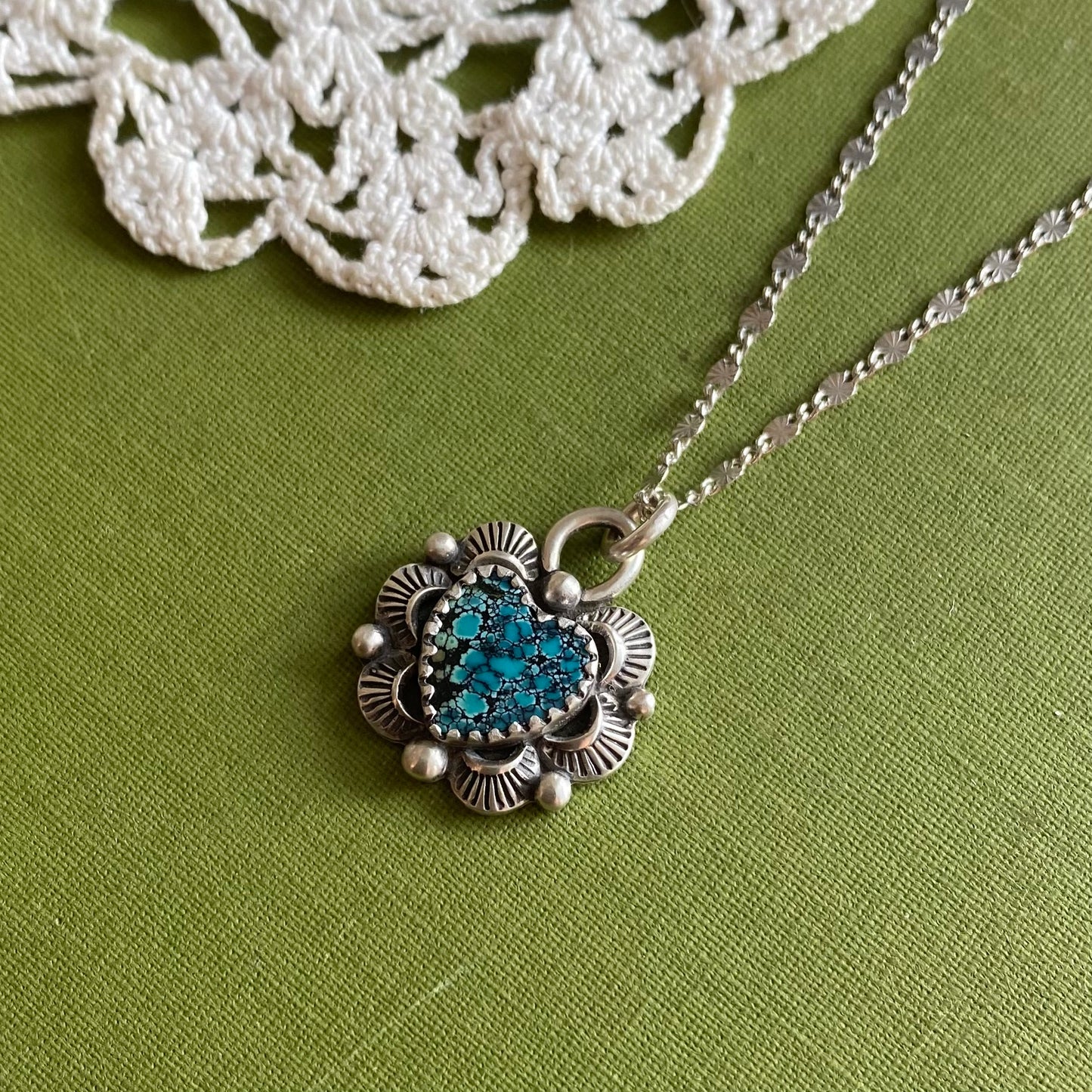 Hubei Cloud Mountain Turquoise Heart Pendant