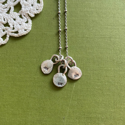 3 Star Hand Stamped Charm Necklace #5