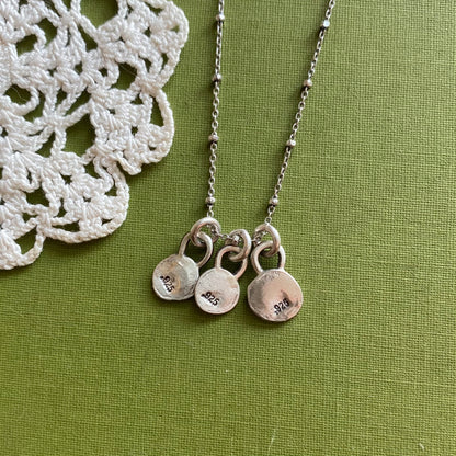 3 Star Hand Stamped Charm Necklace #4