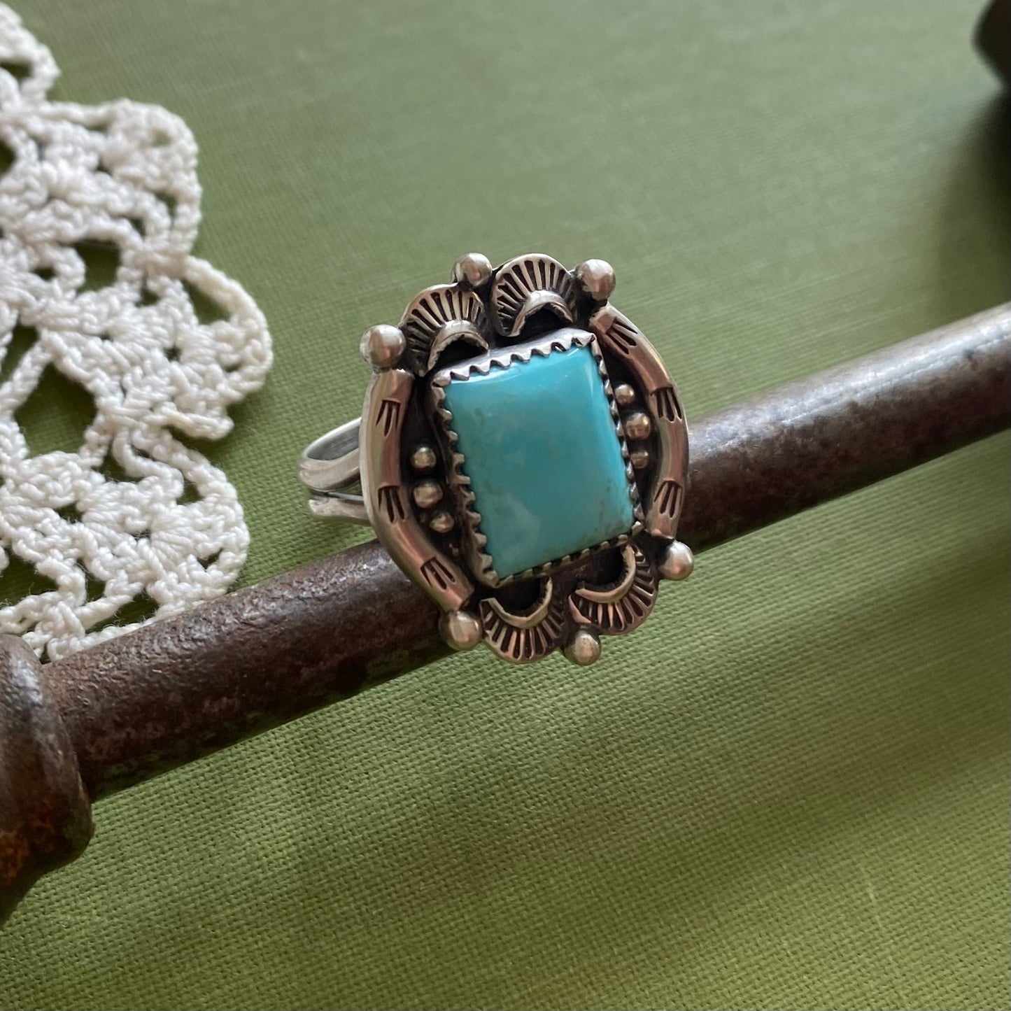 Campitos Turquoise Ring Size 8.75