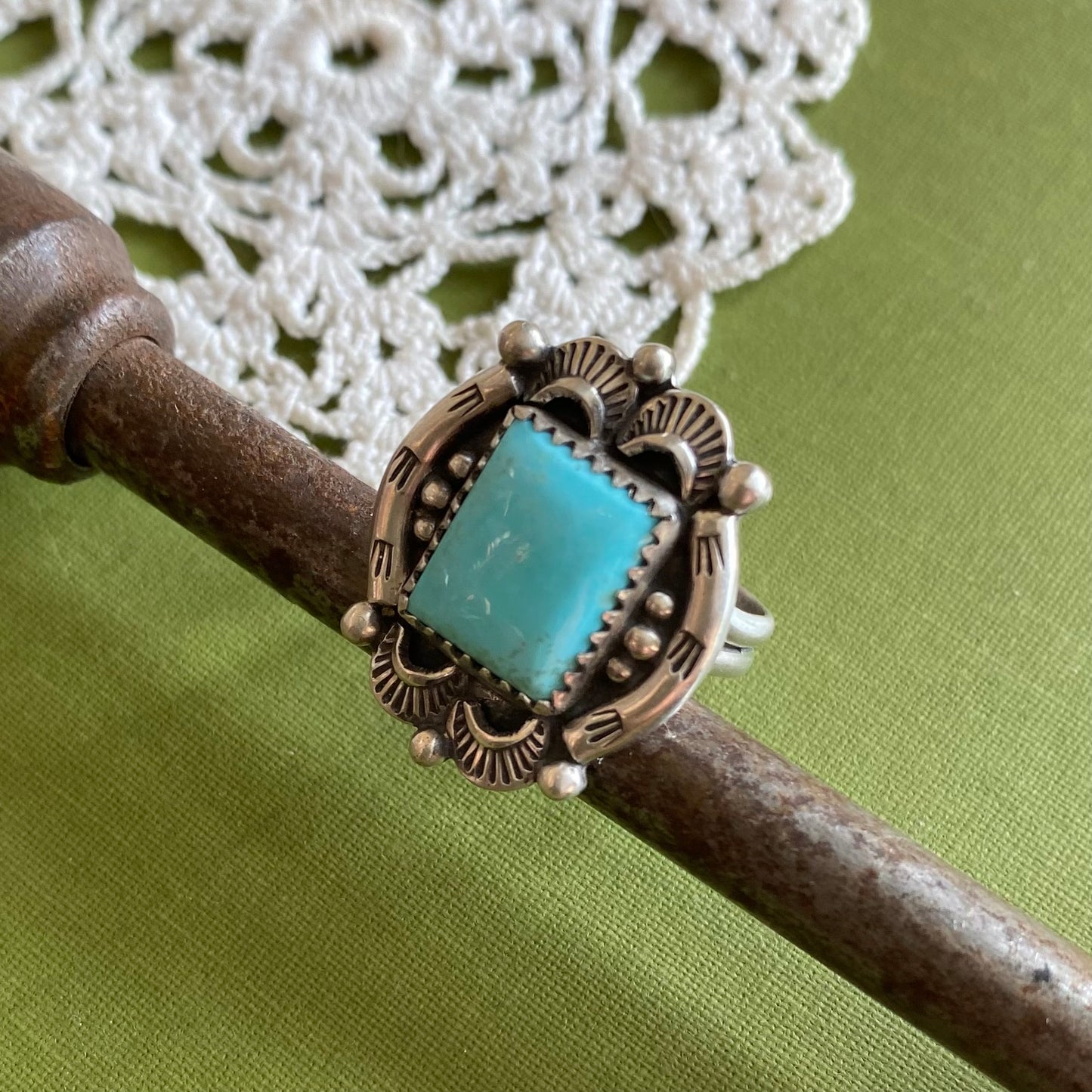 Campitos Turquoise Ring Size 8.75