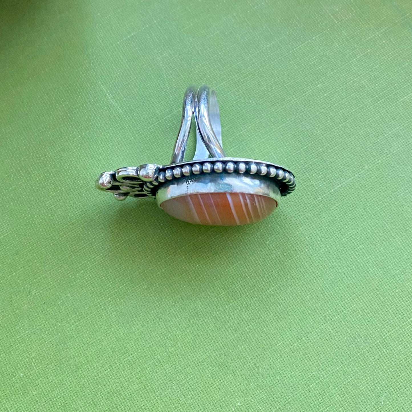 Banded Carnelian Ring