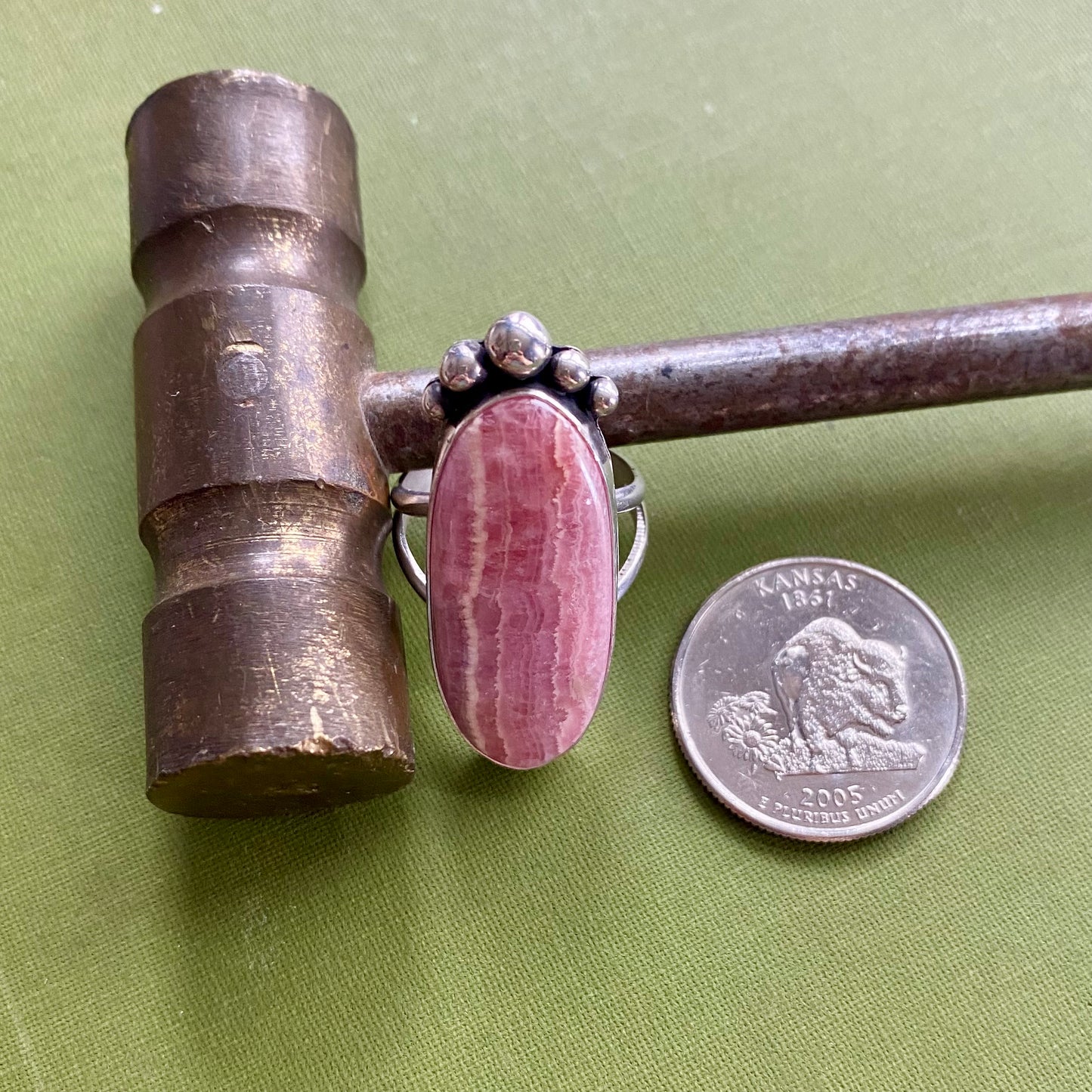 Rhodochrosite Ring